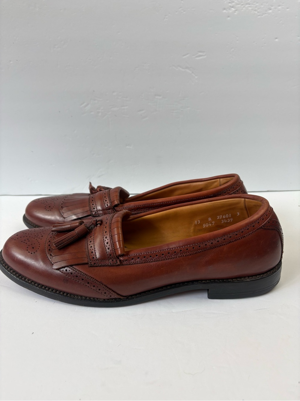 Allen Edmonds Brown Bridgeton Kiltie Tassel Dress Loafers Men’s size 13 A 5049